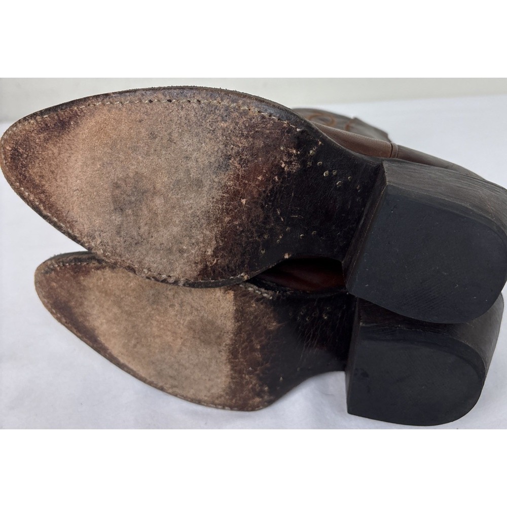 Idyllwind Women Wheels Western Booties Pointed Toe Size 8B Brown Cowgirl Concert - Picture 9 of 13
